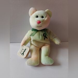 Give The Gift Of Life Light Green And Pink Plush Bear Courage Bear